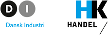 Dobbelt logo HK og Dansk Industri
